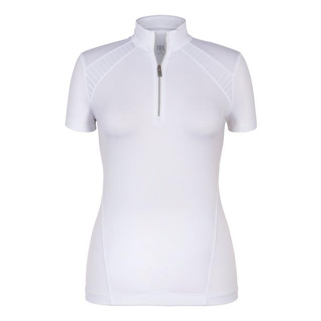 Women's Kai Mock Neck Zip Short Sleeve Top TAIL