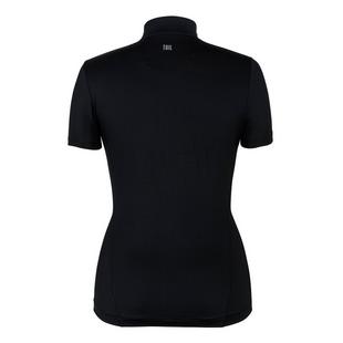 Women's Kai Mock Neck Zip Short Sleeve Top