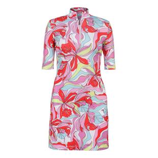 Women's Zaya UPF 50+ Painted Petals Printed Half Sleeve Dress