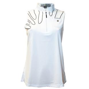 Women's Zip Mockneck Sleeveless Top