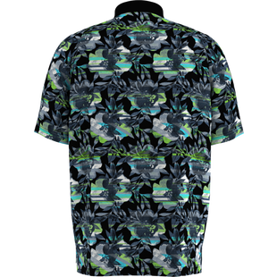 Men's Structured Floral Printed Short Sleeve Polo
