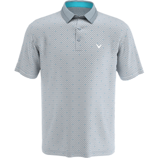 Men's All Over Chevron Grid Short Sleeve Polo