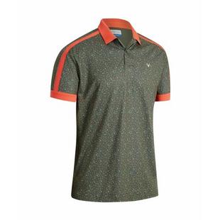 Men's All Over Geo Print Short Sleeve Polo