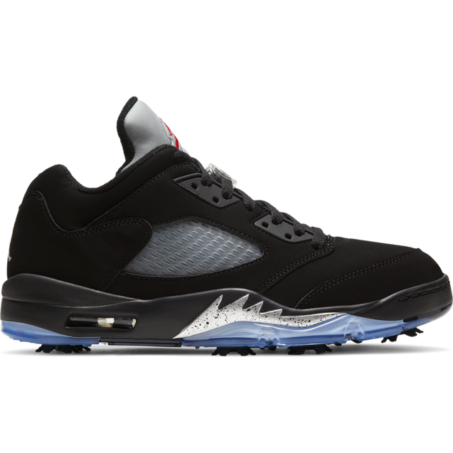 Air Jordan V Low Spiked Golf Shoe - Black/Metallic | NIKE | Golf