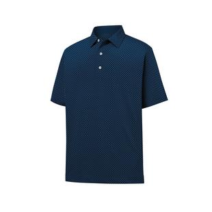 Men's Stretch Lisle Dot Short Sleeve Polo