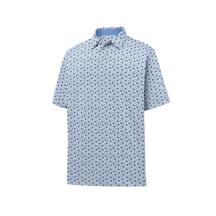 Men's Daisy Print Short Sleeve Polo