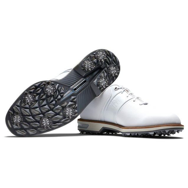 Men's DryJoys Premiere Packard Spiked Golf Shoe - White | FOOTJOY
