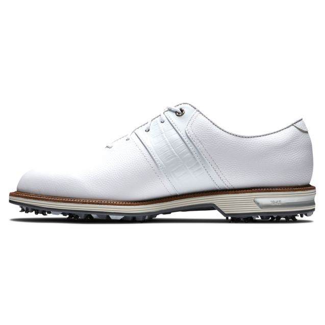 Men's DryJoys Premiere Packard Spiked Golf Shoe - White | FOOTJOY