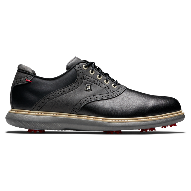Prior Generation - Men's Traditions Saddle Spiked Golf Shoe - Black FOOTJOY