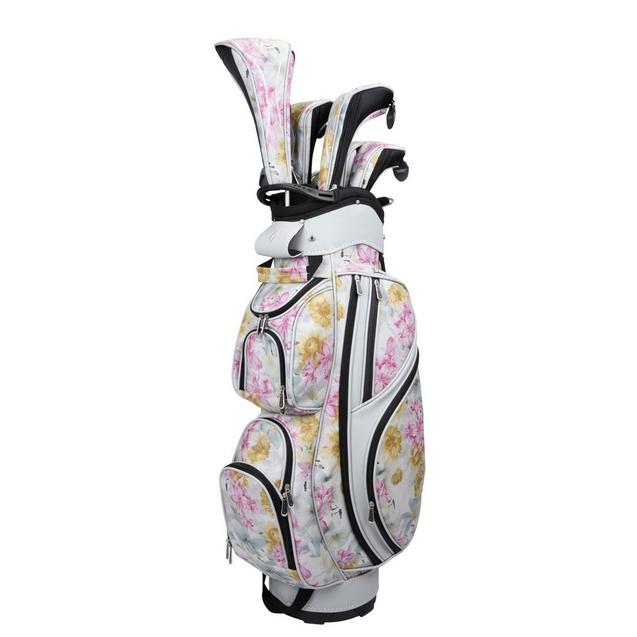Ensemble complet Diva de 11 pièces - Gris à motif floral NANCY LOPEZ