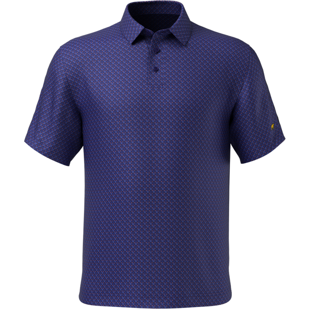 Men's Hibiscus Geo Print Short Sleeve Polo