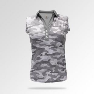 Women's Storm Trooper Printed Sleeveless Polo