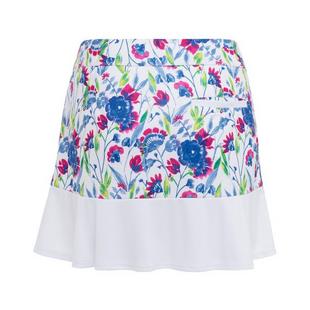 Jupe-short avec imprimé floral à volants pour femmes