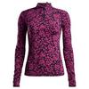 Women's Small Floral Print 1/4 Zip Pullover