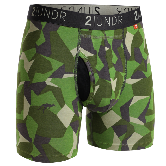 Men's Swing Shift Boxer Brief - Green Camo 2UNDR