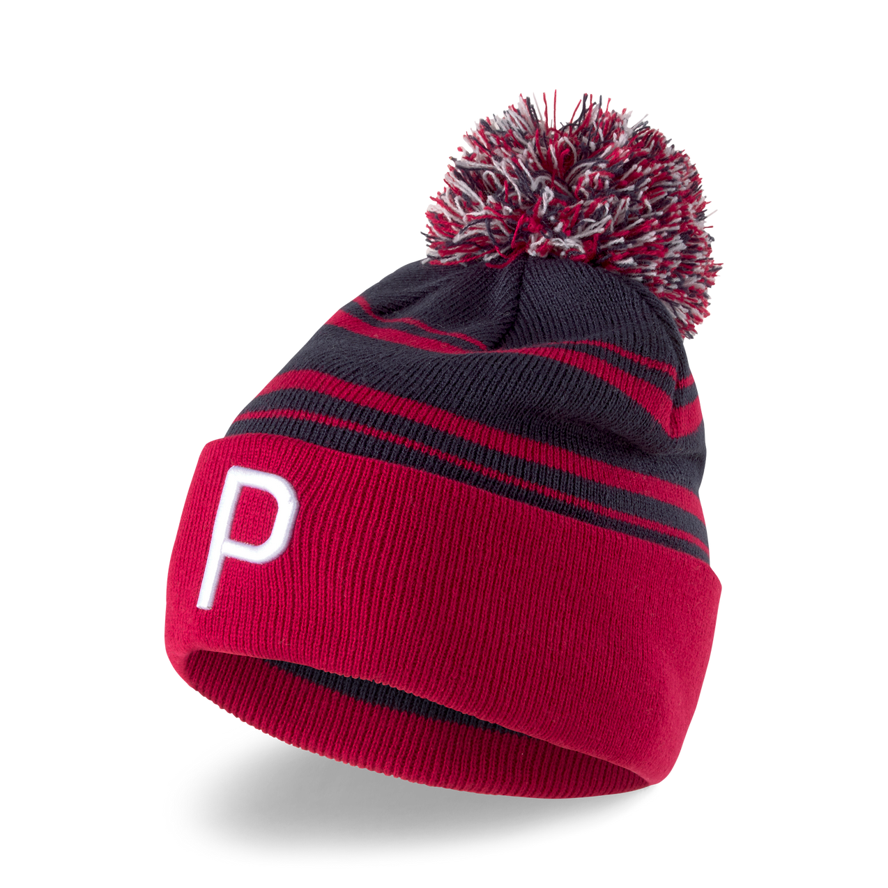 Men's P Removable Pom Beanie