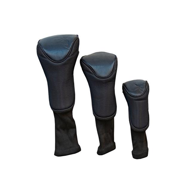 3Pack Wood Headcovers ZTECH Headcovers Unisex BLACK Golf