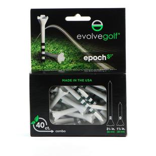 EPOCH White/Green Combo Pack (30 Count 3 1/4 Inch) & (10 Count 1 1/2 Inch) Tees