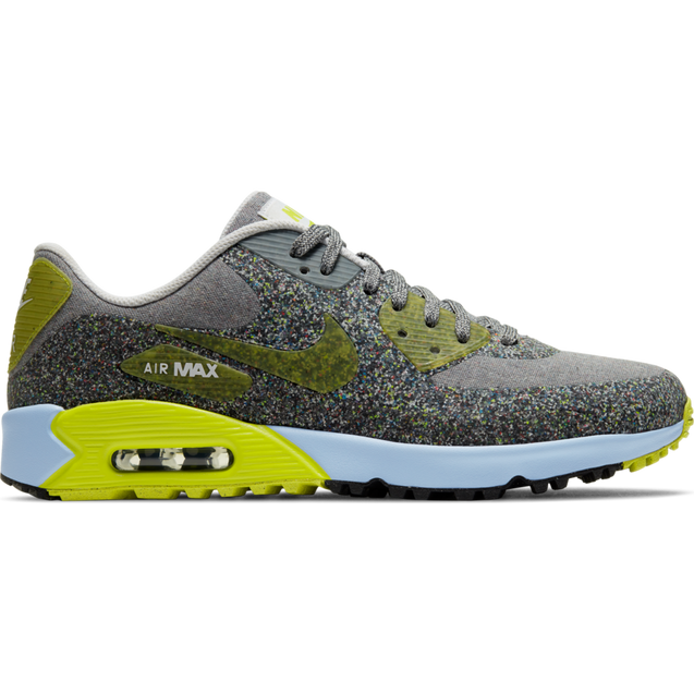 Nike Golf Air Max ゴルフシューズ グレー/イエロー Nike Air Max 90 G NRG Spikeless Golf Shoe-Grey/Yellow | NIKE