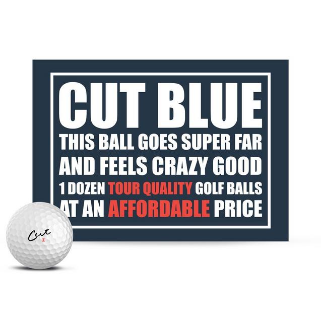 Cut Blue Golf Balls CUT