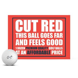 Cut Red Golf Balls