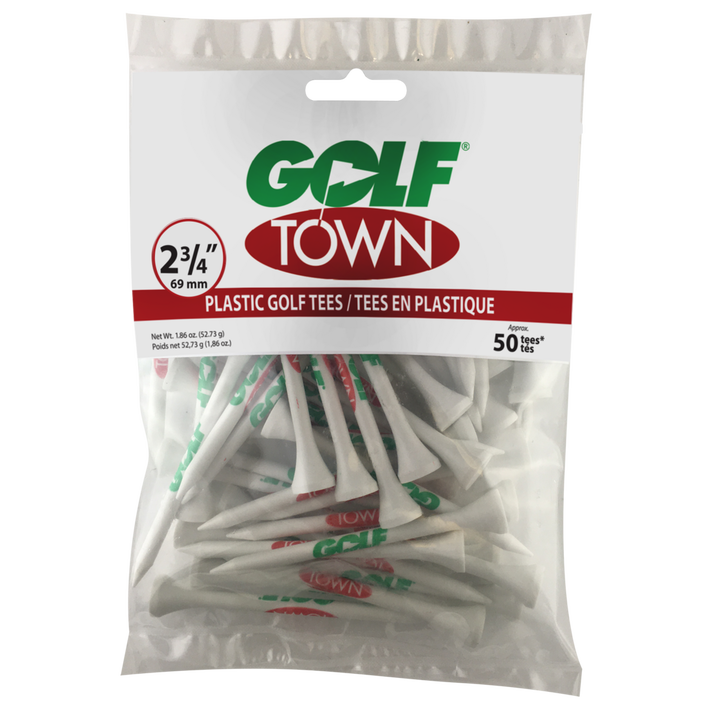 Golf Town Logo 2 3/4 Inch Plastic Tees (50 Count)