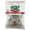 Tés en plastique de 3,25 po avec logo Golf Town (Paquet de 50)