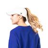 Women's Top Knot High Ponytail Performance Cap - White