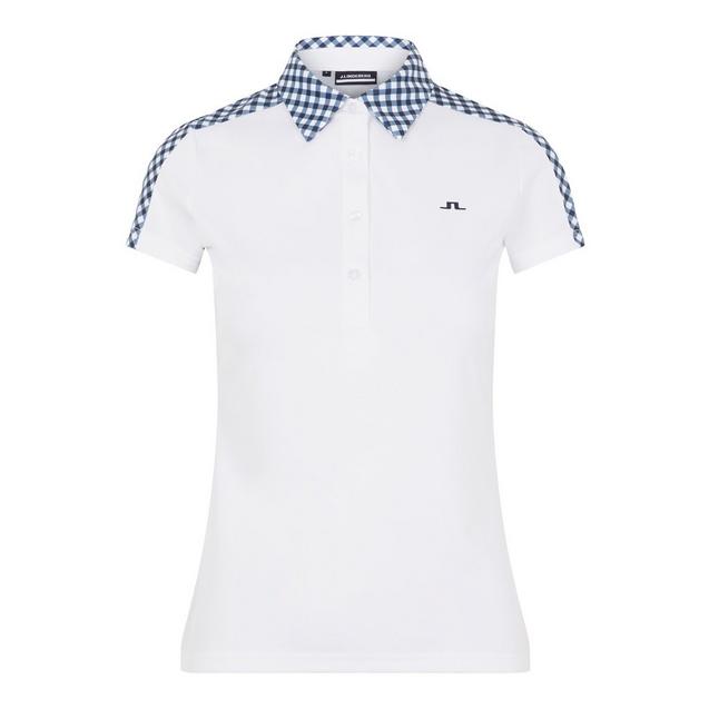 Women's Cara Gingham Printed Short Sleeve Polo