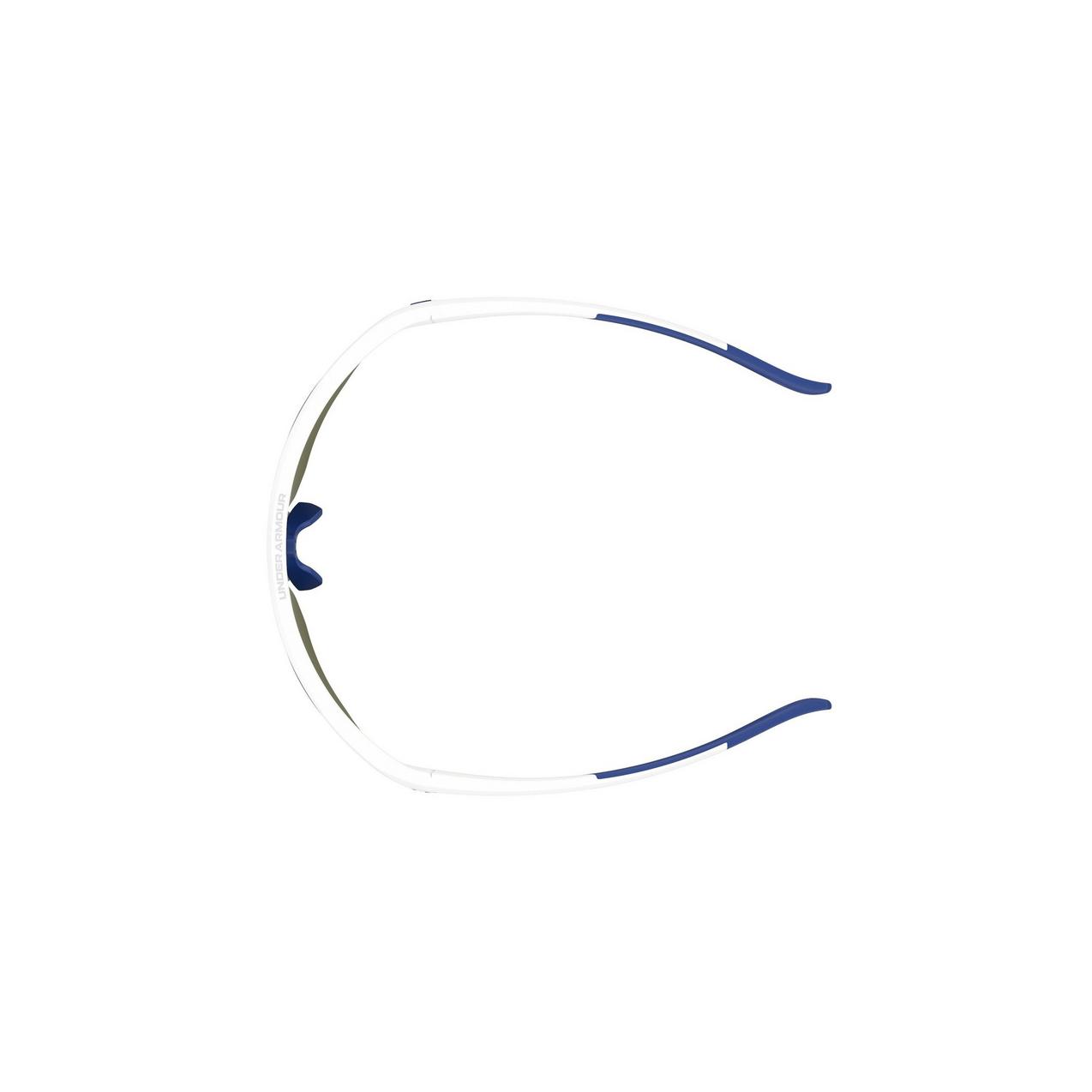 Clutch Matte White/Grey/Blue Mirror Sunglasses