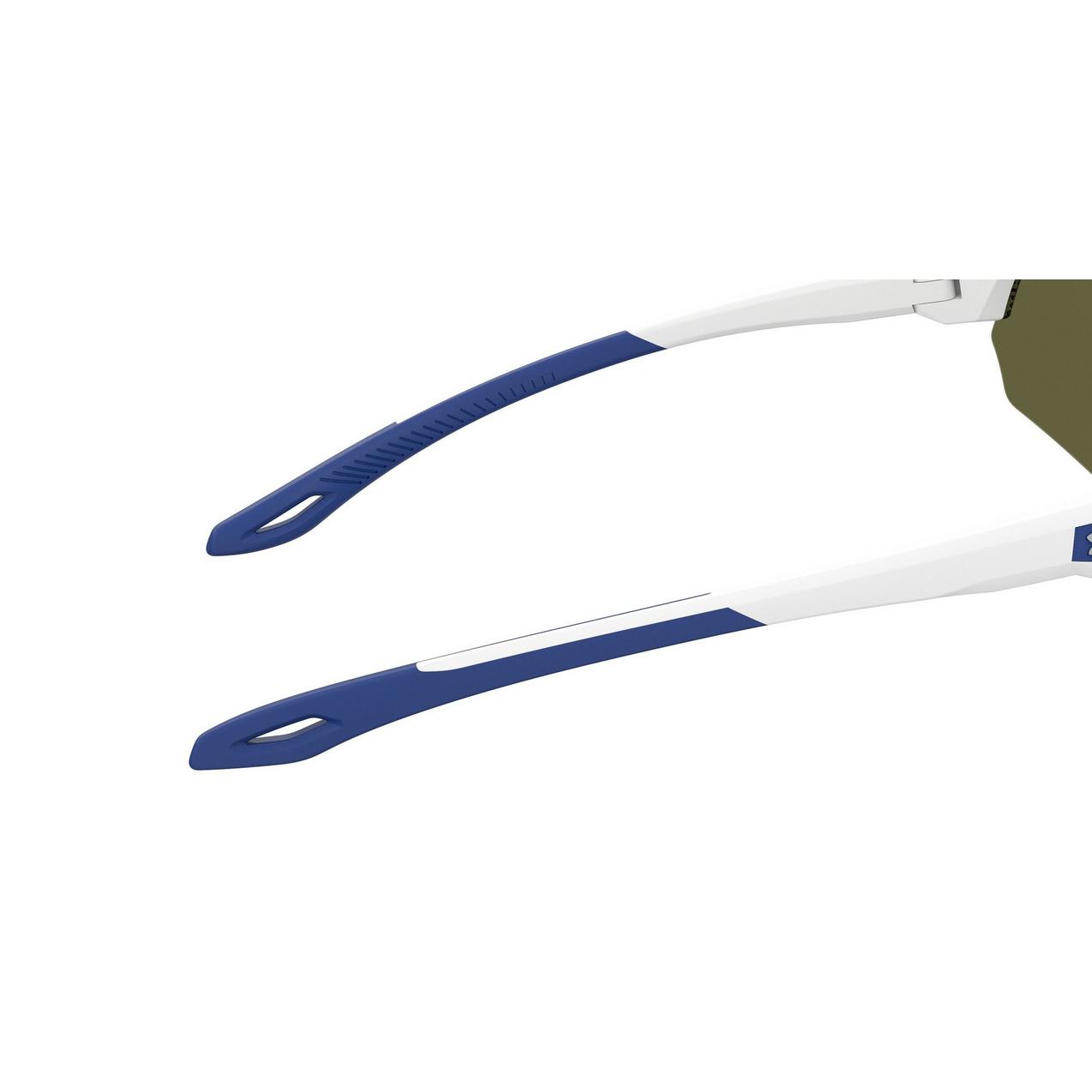 Clutch Matte White/Grey/Blue Mirror Sunglasses