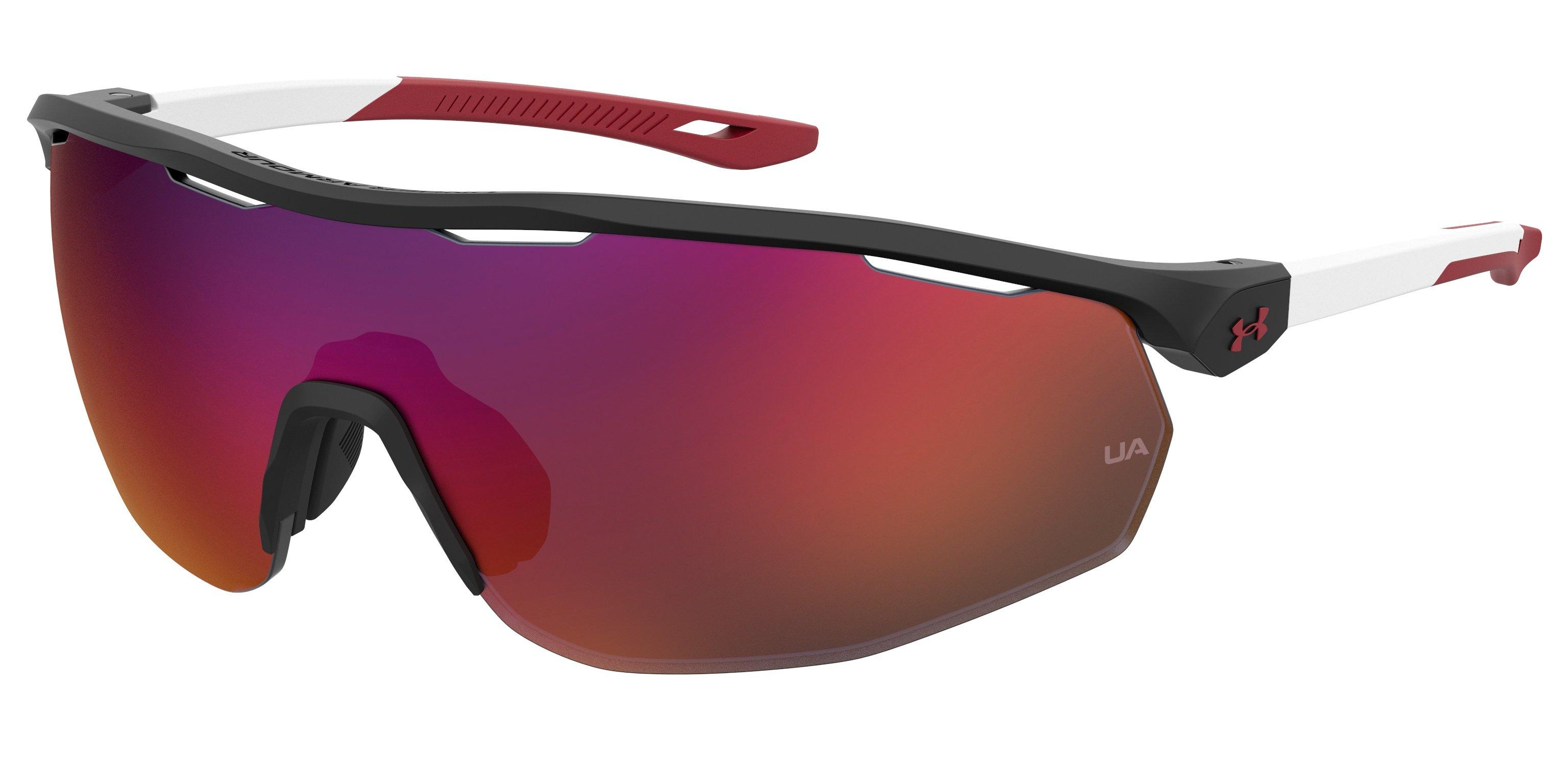 Gametime Matte Black-White Temples/Grey/Infrared Mirror Sunglasses