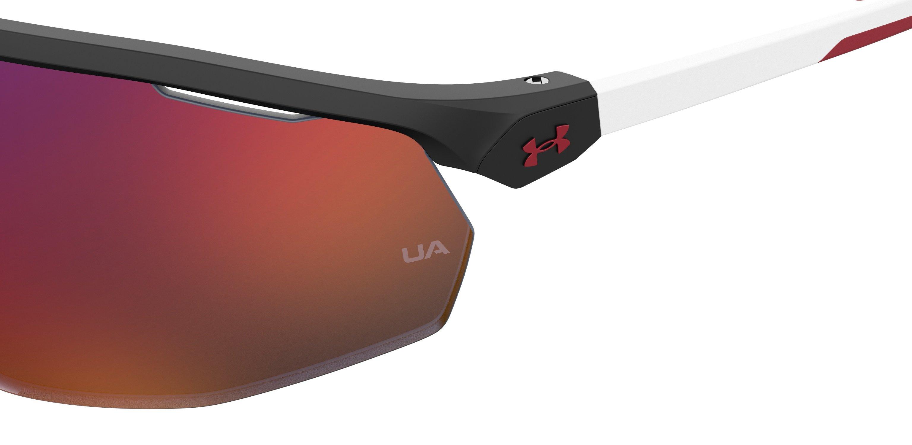 Gametime Matte Black-White Temples/Grey/Infrared Mirror Sunglasses