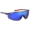 Gametime Matte Transparent Blue/Baseball Tuned Blue Mirror Sunglasses
