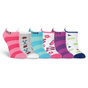 Chaussettes Golf Rugby Low Cut rayées pour femmes - Paquet de 6