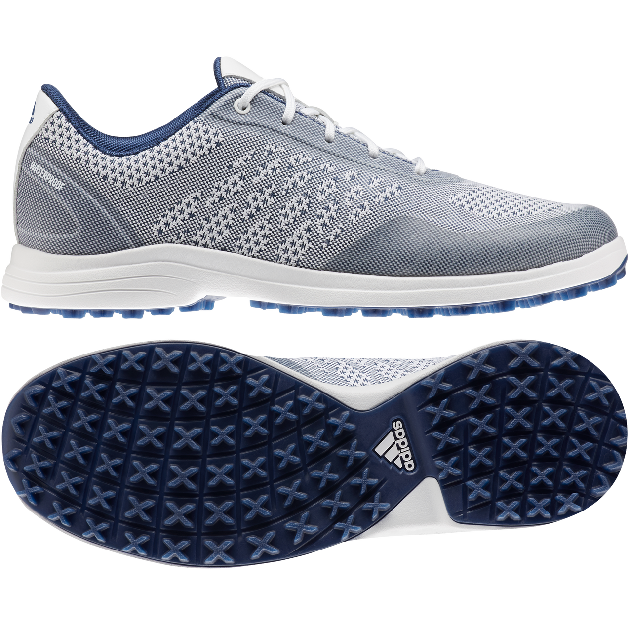 Women's ALPHAFLEX Sport Spikeless Golf Shoe-White/Blue