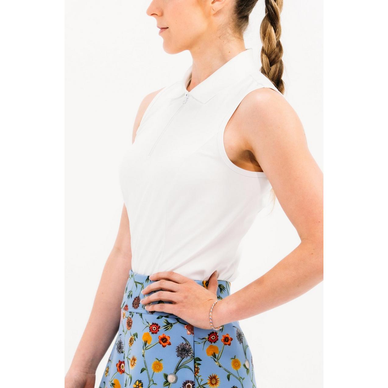 Women's Zip Sleeveless Polo