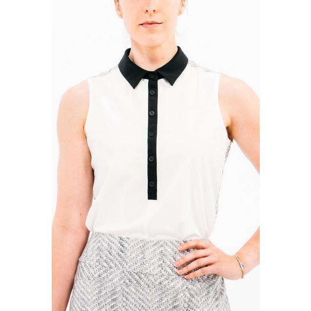 Women's Core 3.0 Sleeveless Polo with Boucle Printed Back FORAY GOLF