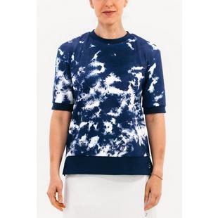 Women's Tie Dye Short Sleeve Layering Sweater