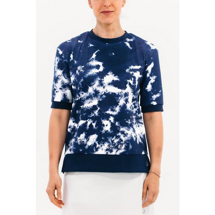 Women's Tie Dye Short Sleeve Layering Sweater