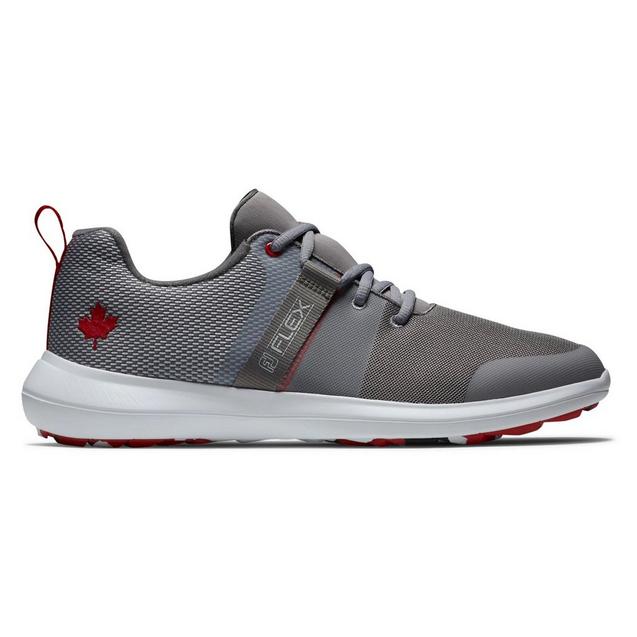 Men's Flex Canada Collection Spikeless -Grey/White/Red FOOTJOY