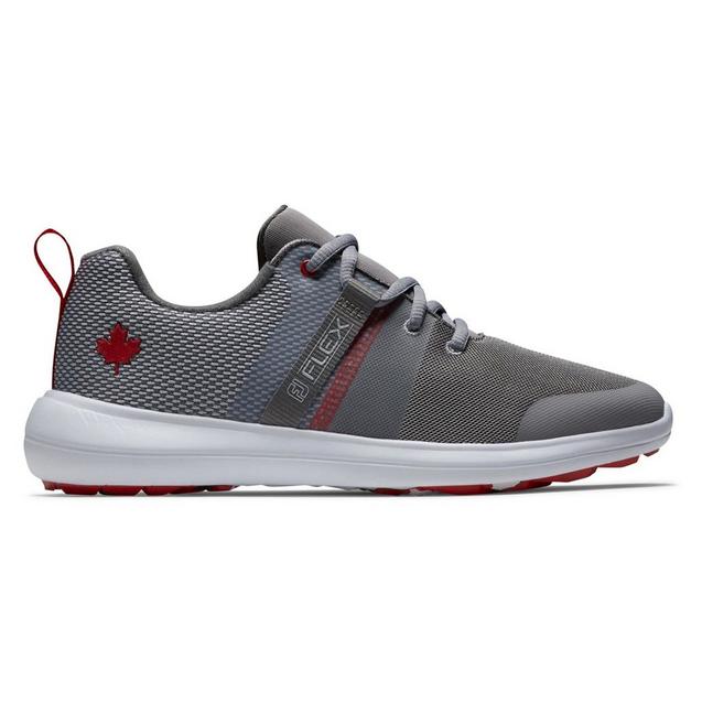 Chaussures Flex Canada Collection sans crampons pour femmes - Gris/Blanc/Rouge