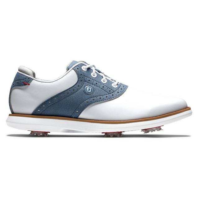 Women's Traditions Spiked Shoe - White/Blue FOOTJOY