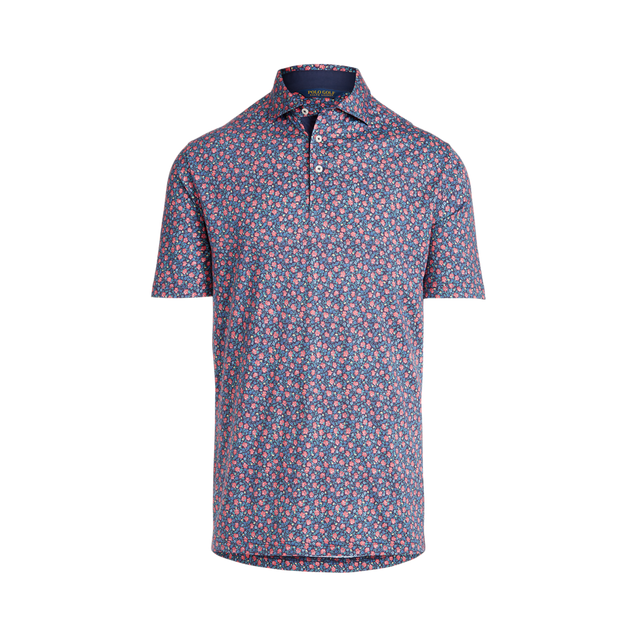 Men's Lux Pima Printed Floral Short Sleeve Polo
