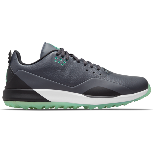 Chaussures Air Jordan ADG 3 sans crampons pour hommes - Gris foncé/Vert