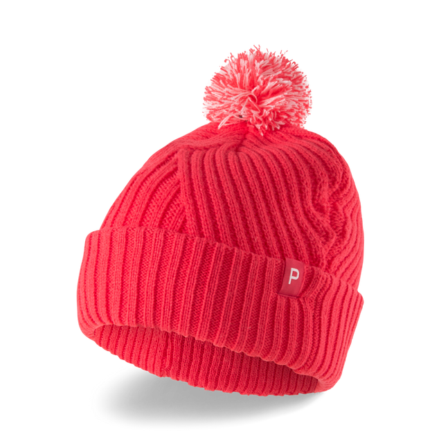 Bonnet P avec pompom amovible pour femmes