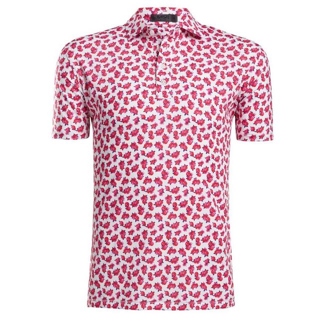 Polo à pivoine floral pour hommes