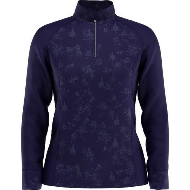 Women's Jacquard Floral Print Sun Protection Long Sleeve Top