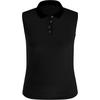 Women's Solid Knit Sleeveless Polo