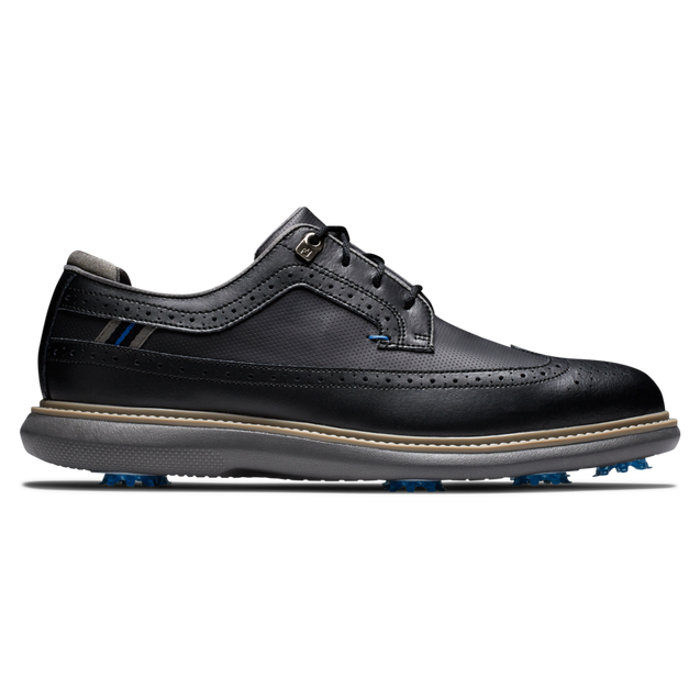 Men's Premiere Traditions Shield Tip Spiked Golf Shoe - Black FOOTJOY